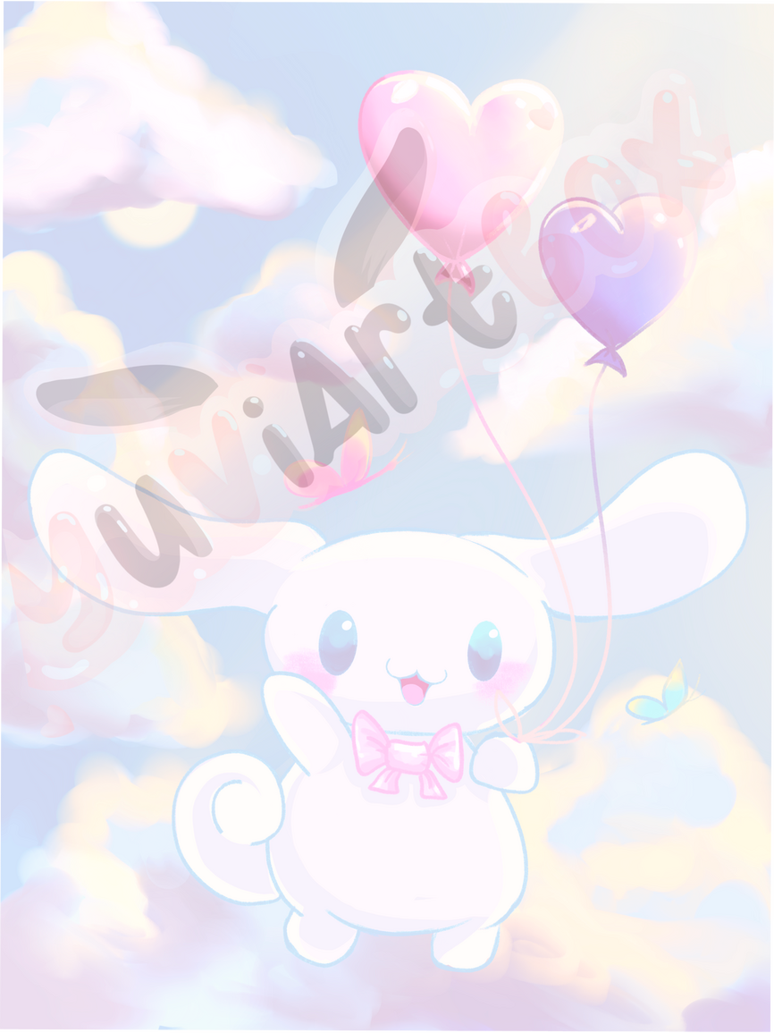 Cinnamoroll in the clouds